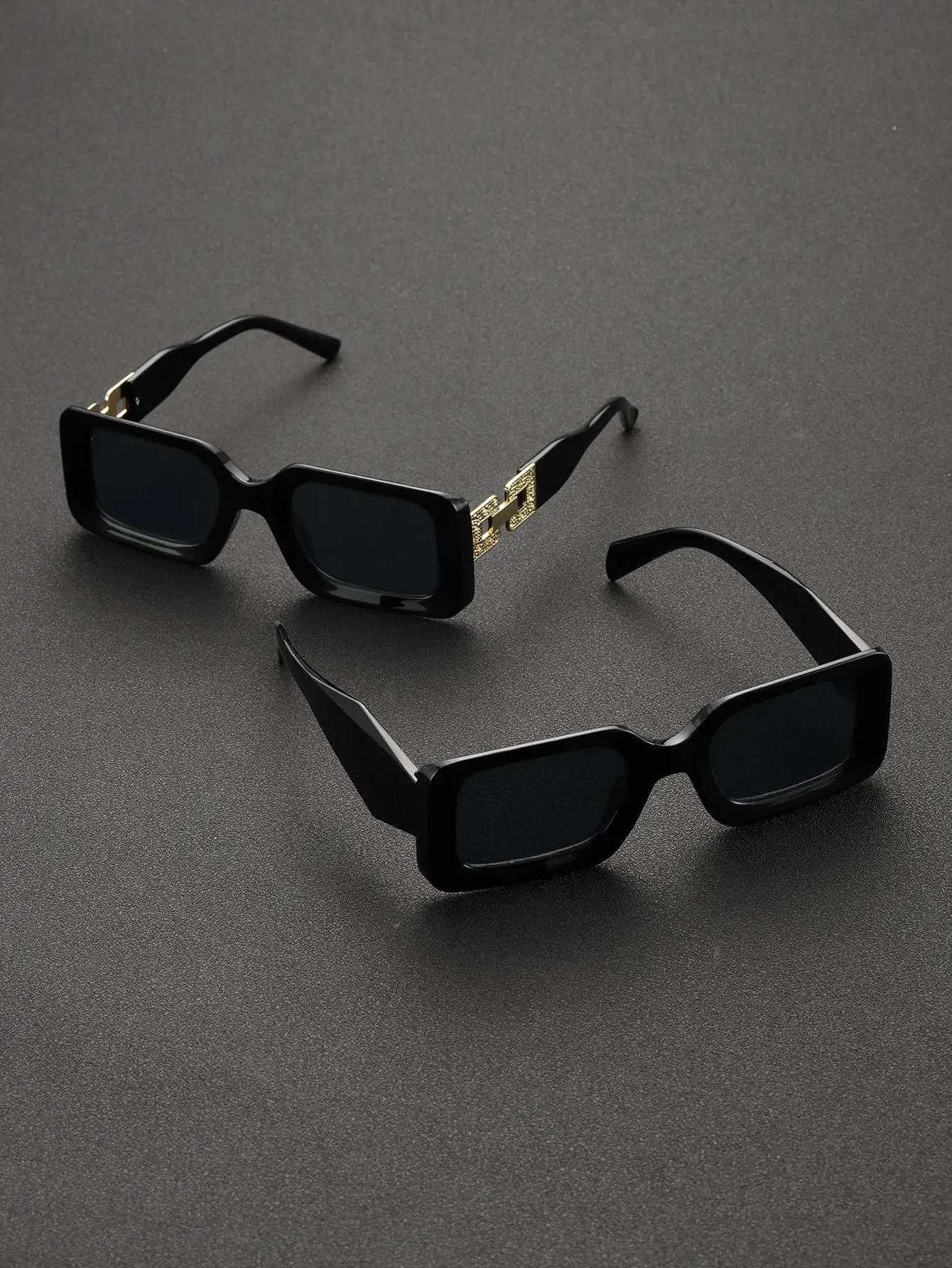 2 шт. солнцезащитные очки унисекс в квадратной оправе