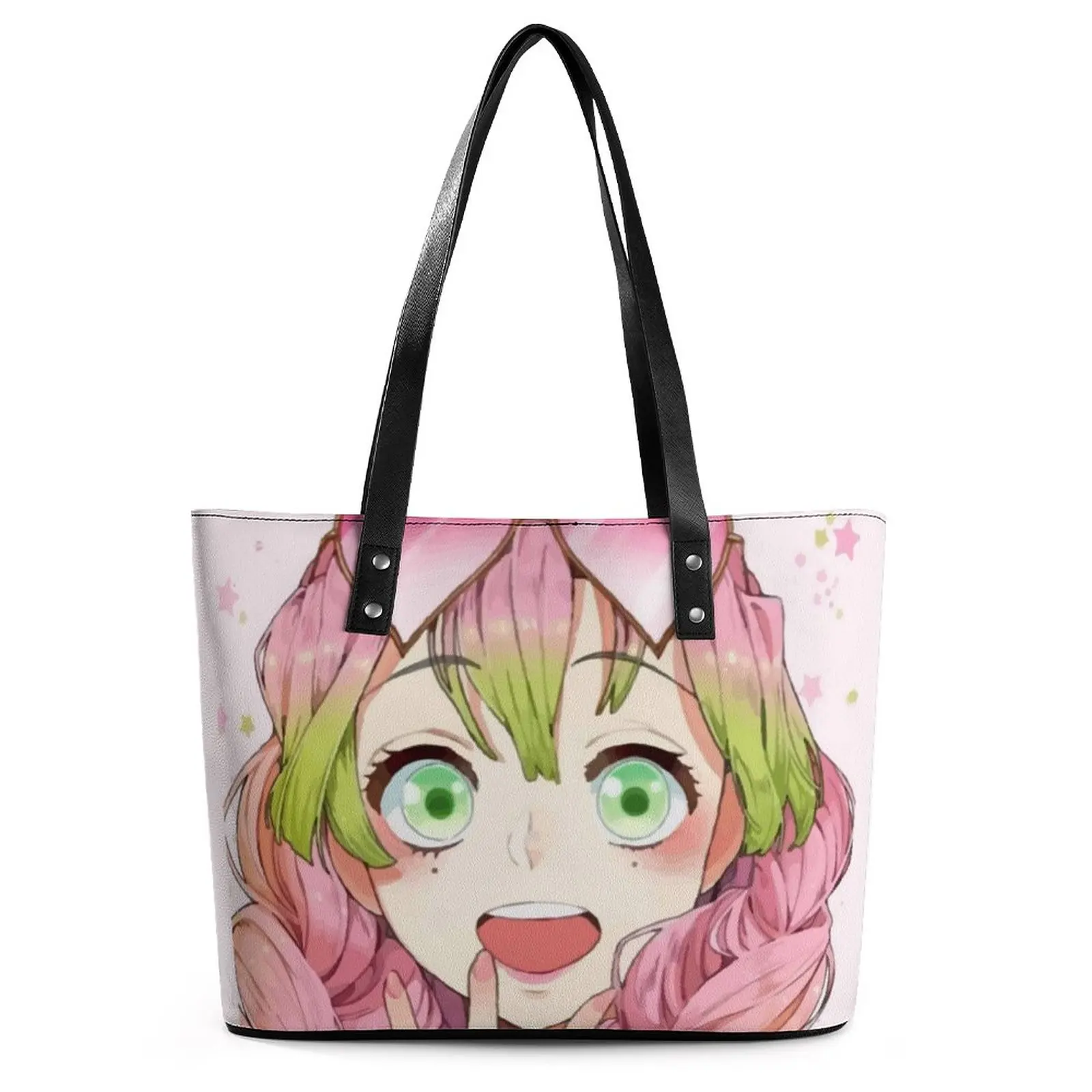 

Mitsuri Kanroji с цветным женским рисунком, женская сумка-тоут без YAIBA, смешные сумки-шопперы для колледжа