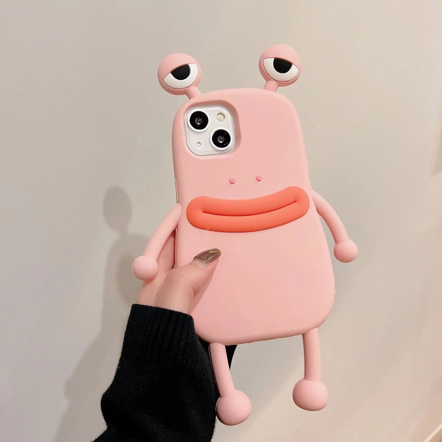 Funny Soft Silicone 3D Frog Phone Cases For iPhone 14 13 12 11 Pro Max Mini XR 7 8 Cartoon Cute Shockproof Bumper Cover