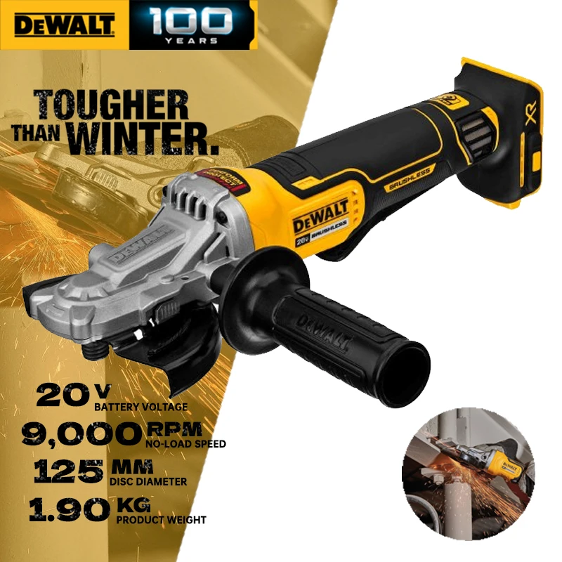 DEWALT Беспроводная угловая шлифовальная машина DCG413FB с лопастным переключателем 20