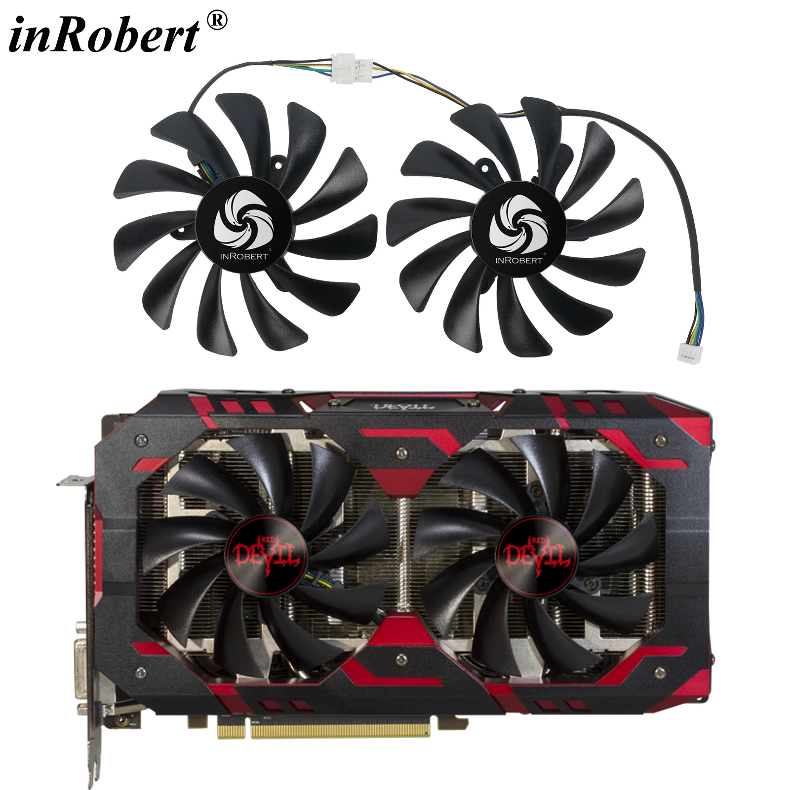 

New 95MM GAA8S2U 12V 0.45A 4Pin Video Card Fan for PowerColor Red Devil Radeon RX 580 RX 590 Cooling Graphics Fan