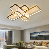 hot sale modern led ceiling lights lamp for living room bedroom study room indoor 90 260v led ceiling lighting black and gold