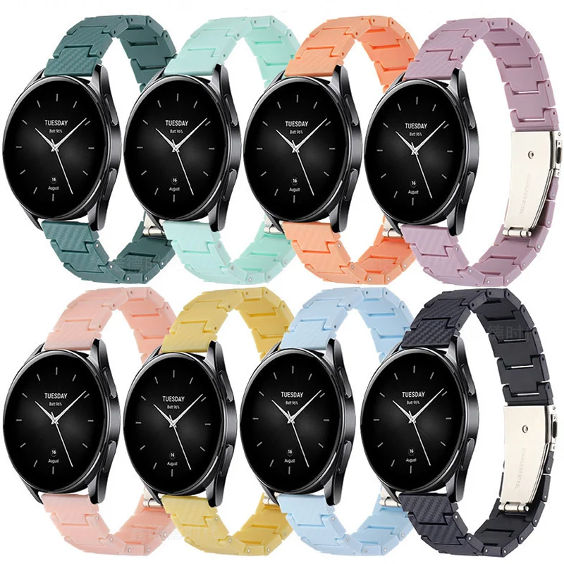 

Ремешок из углеродного волокна для Samsung Galaxy Watch 6/4 46 42 44/40 мм Active 2, браслет для Huawei GT 2 3 4 Amazfit GTR/S 4 20/22 мм