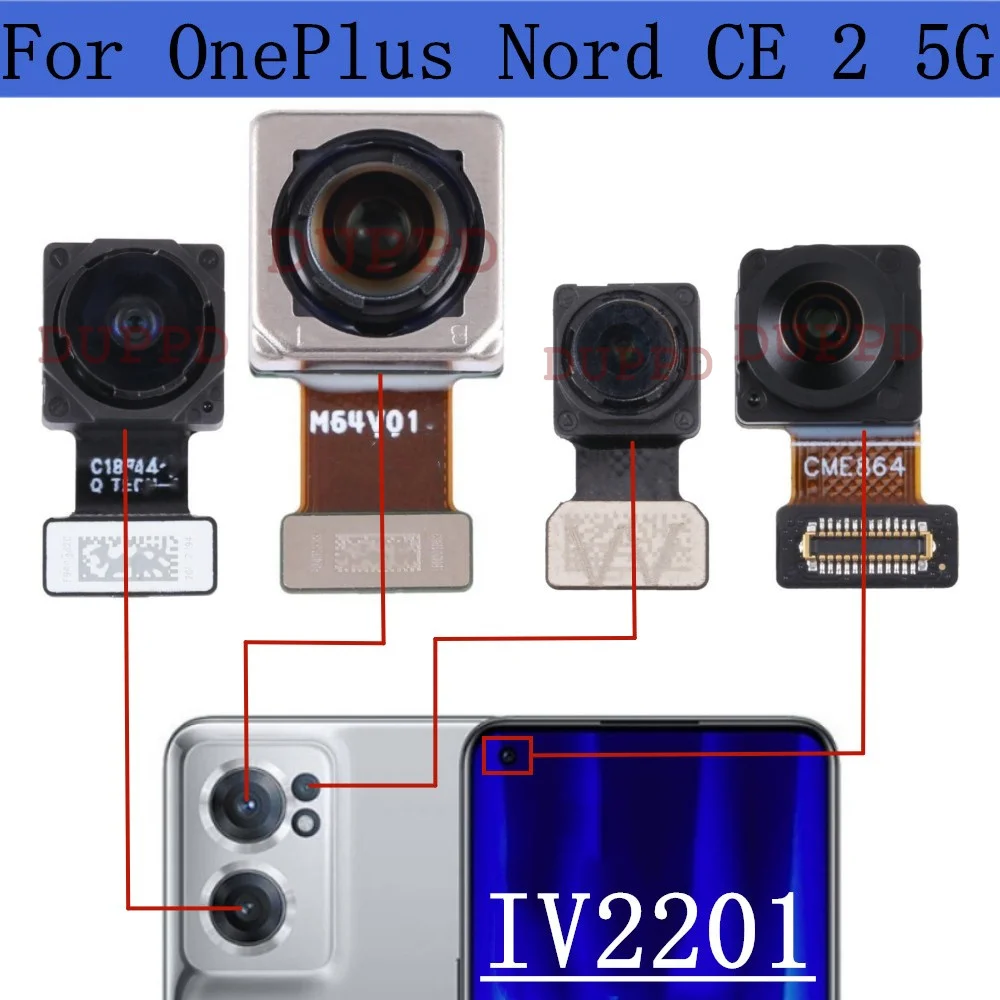 

Front Rear Camera For OnePIus Nord CE 2 CE2 5G Original Selfie Wide Back Main Ultrawide Macro Facing Camera Module Flex Spare