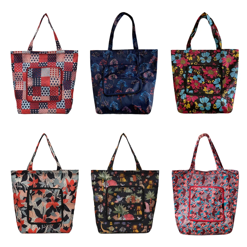 

Printed Oxford Shoulder Bags Female Large Capacity Travel Shopping Totes Handbag for Outdoor Shopping Traveling Ornaments