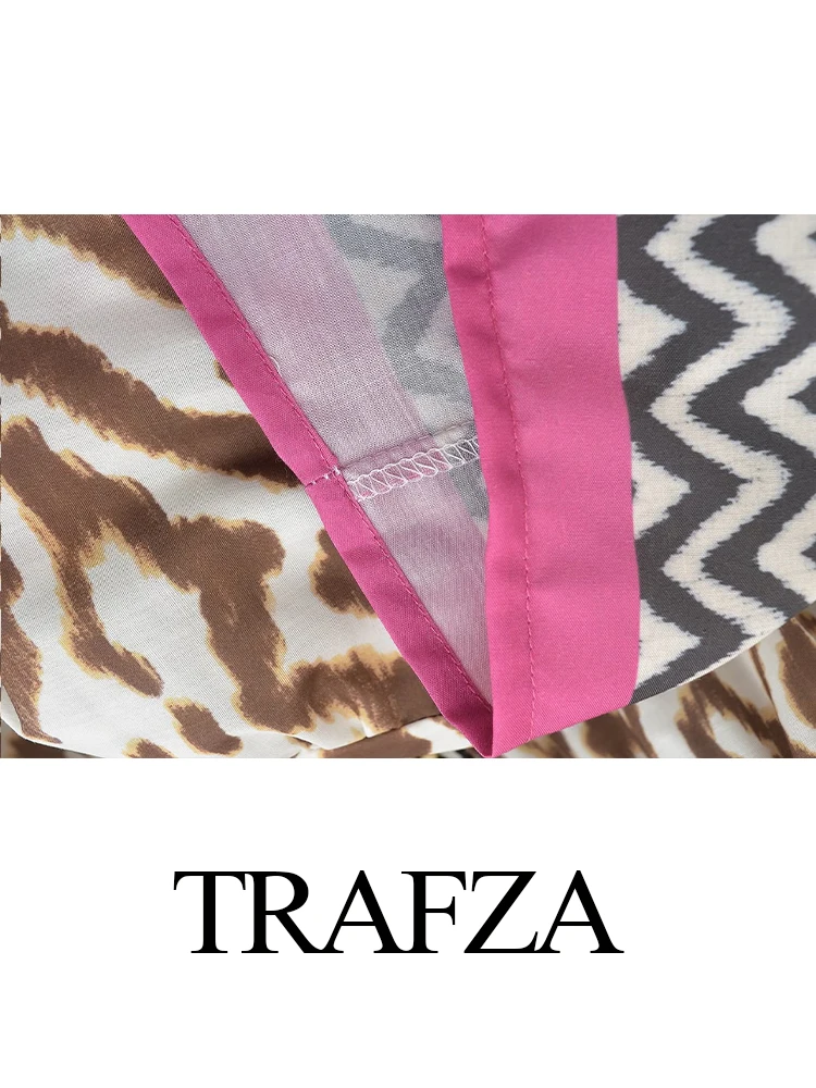 Женский Комплект TRAFZA С Блузкой И Юбкой Блузка Длинными Рукавами V-образным