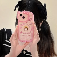 sanrio cute cartoon hello kitty creative lens girl phone cases for iphone 13 12 11 pro max xr xs max x anti drop soft cover