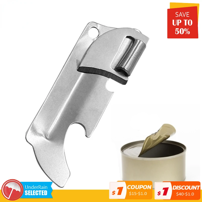 

Stainless Steelmulti-purpose MINI Portable Can Fold Opener Key Chain Ring Can Opener Restaurant