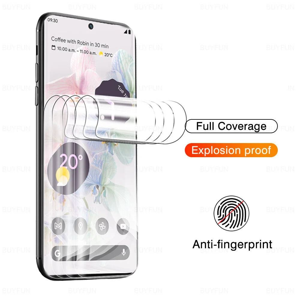 

Anti-Blue Light Hydrogel Clear Screen Protector For Google Pixel 6a 6 Pro 4a 3A 7a 7 Pro 5a Full Coverage Hydrogel Screen Shield
