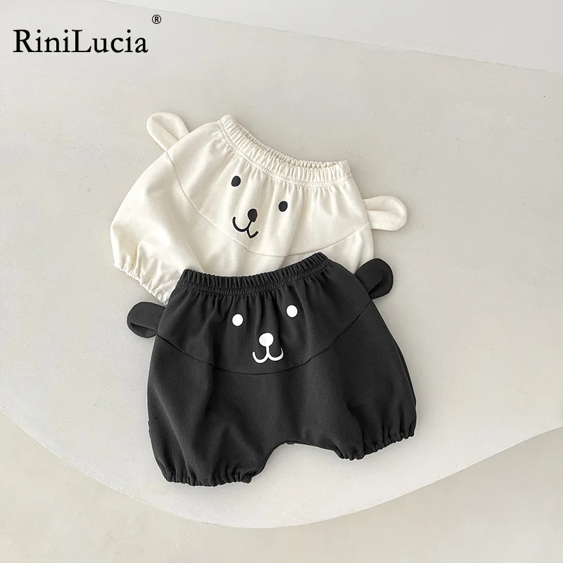 

RiniLucia Summer Boys Shorts Cute Bear Cotton Toddler Baby Girl Bread Shorts Pants Fashion Newborn Bloomers Bebe Pantalon