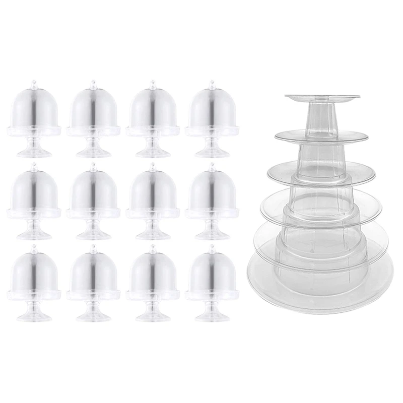 

Подставка для мини-торта из 12 предметов, стеллаж для витрины торта с 6 ярусами, держатель для кексов