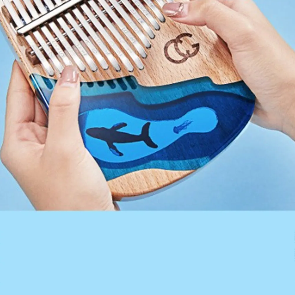 

Universal Kalimba Thumb Piano Tuning Hammer 17/21 Keys Acrylic Epoxy Resin Wood Gift Percussion Pocket Musical