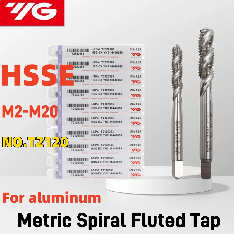1 шт. Корея YG JIS HSSE T2120 спиральный рифленый метчик метрический M2M3M4M5M6M8M10M12-M18M20 винт