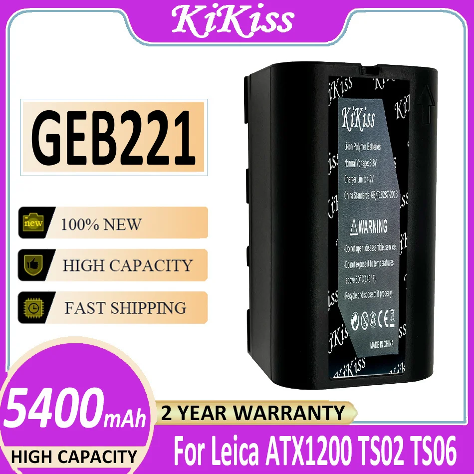 

Original KiKiss Battery GEB221 5400mAh For Leica ATX1200 TS02 TS06 TS09 TPS1200 Total Station Bateria