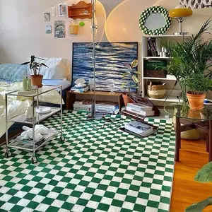 checkerboard carpet bedroom retro carpets plaid non slip rug home living room sofa floor mat balcony corridor decoration rugs free global shipping