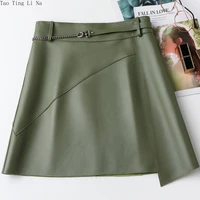 2022 autumn and winter new fashion high waist a line skirt irregular skirt j6