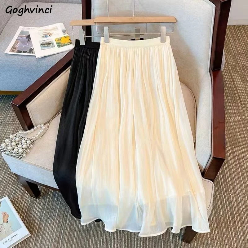 

Юбка женская трапециевидная, милый Сказочный Повседневный Сказочный сарафан в Корейском стиле, универсальная, в стиле ольччан, на лето