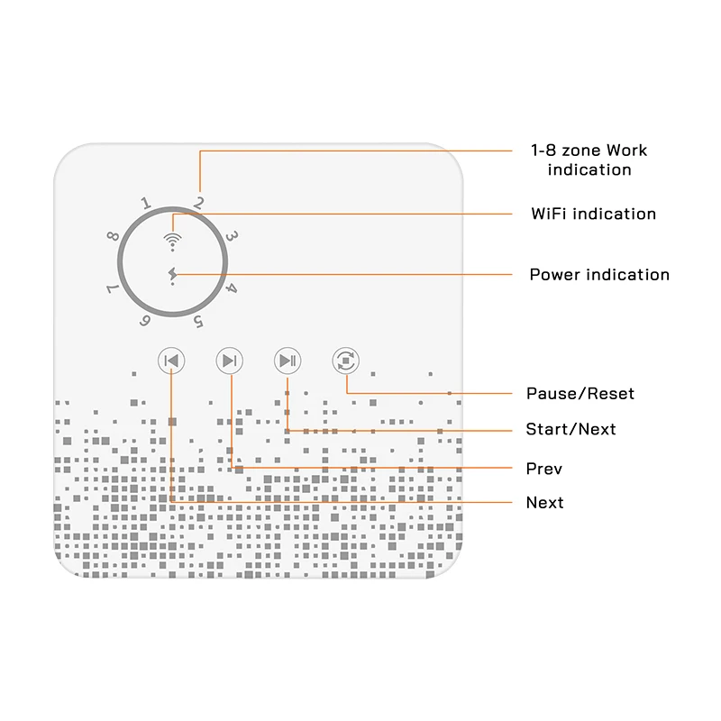 Умный таймер орошения Tuya Wi-Fi контроллер 8 зон совместим с Alexa Google Home