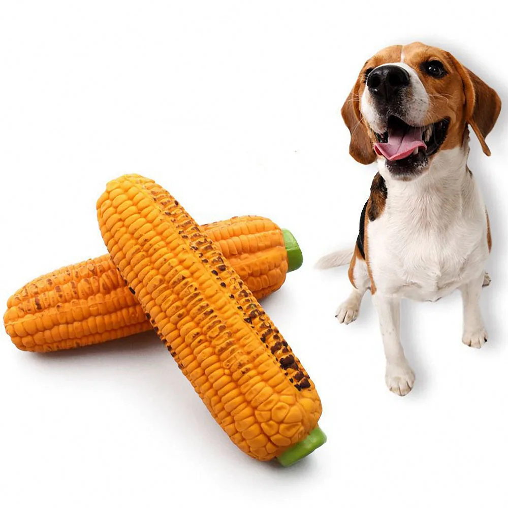

Simulation Roasted Corn Dog Latex Molar Vocal Toy Bite and Scratch Resistant Cleaning Teeth Pet Squeaky Toys Puppy Dogs Supplies
