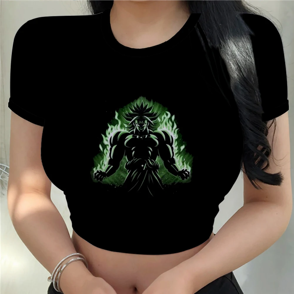 Harajuku T-shir T Shirt Cool Anime Dragon Ball Z Vegeta Fashion Goku Y2k Sexy Crop Top Women's T-shirts Summer 2023 Fashion New