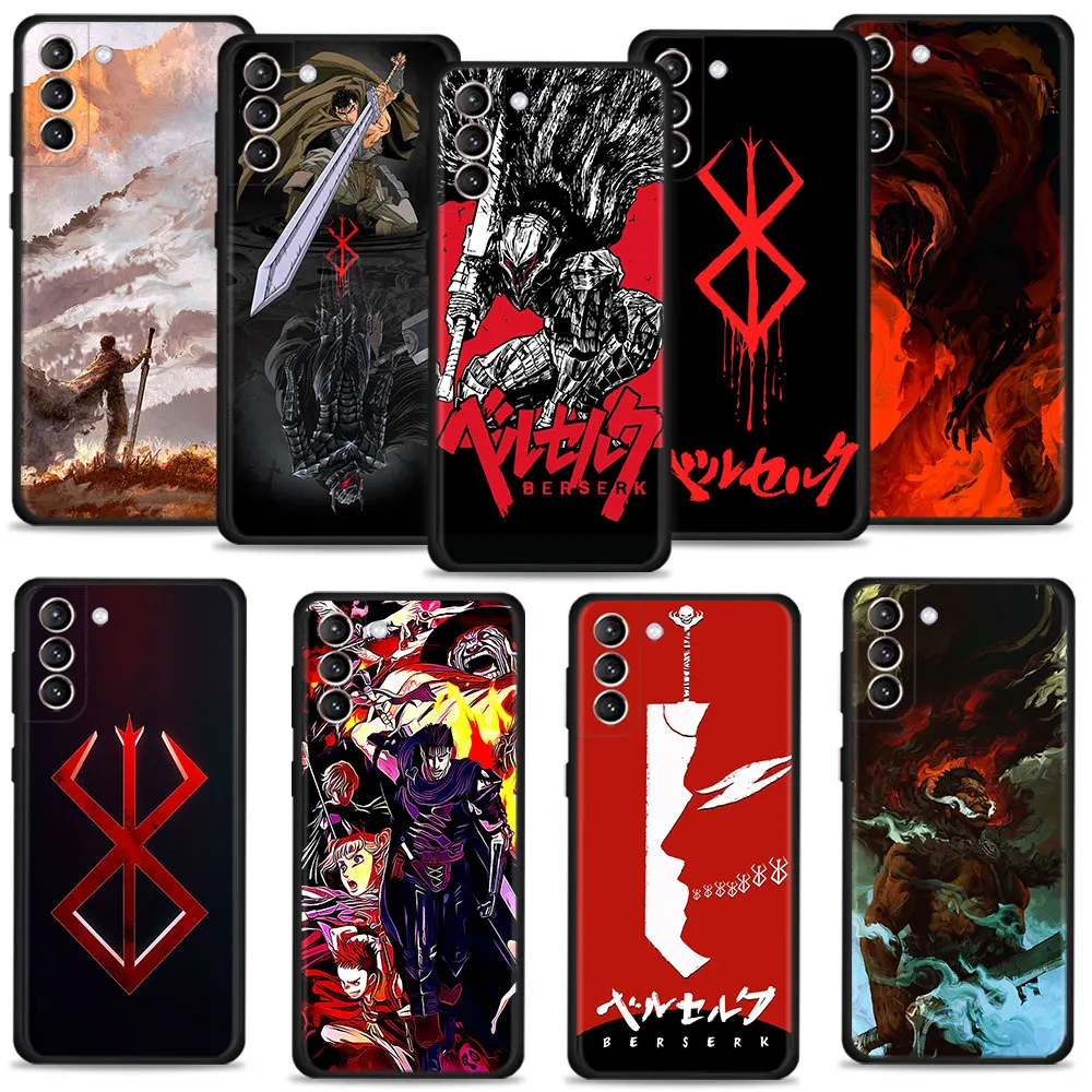 

For Samsung Galaxy S21 Plus S20 FE 2022 S7 S9 S10e S10 S22 Ultra 5G S8 Phone Case Berserk Print