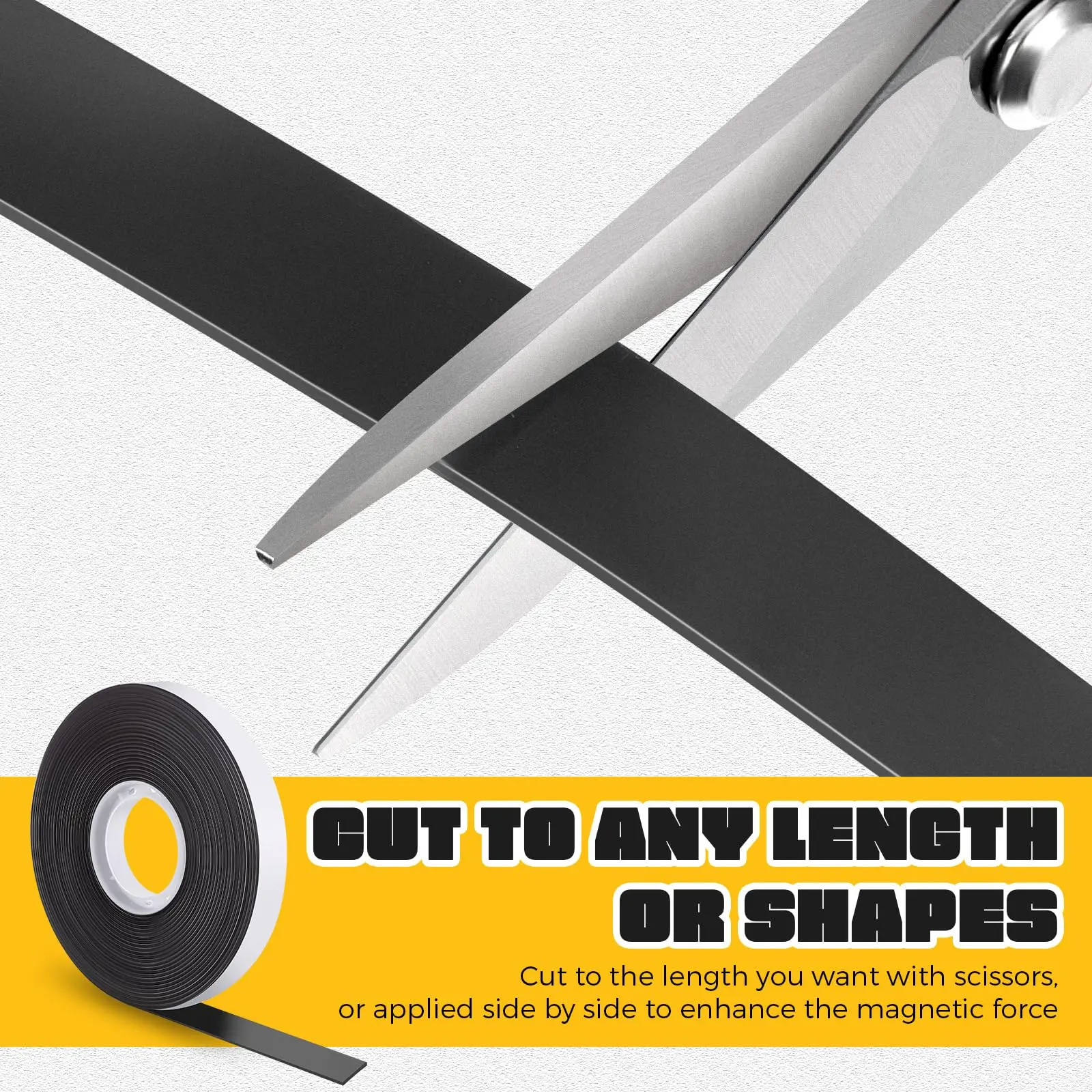 2 метра/рулон 10x1 5 15x1 20x1 25x1 мм самоклеящаяся Гибкая магнитная полоса резиновая