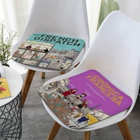the french dispatch movie creative stool pad patio home kitchen office chair seat cushion pads sofa seat 40x40cm cushion pads