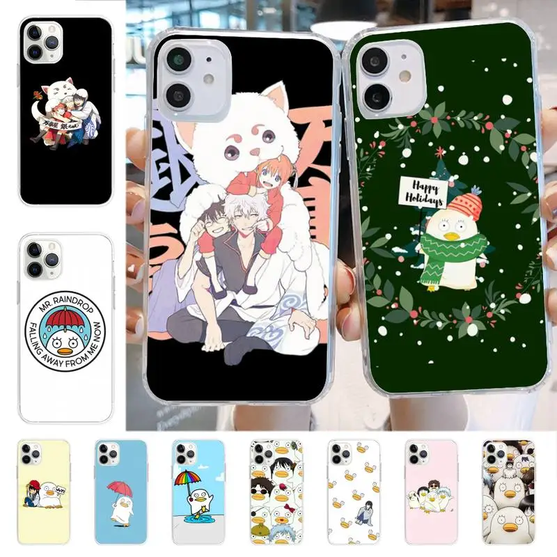 

YNDFCNB Anime Gintama Mr. Raindrop Phone Case for iPhone 11 12 13 mini pro XS MAX 8 7 6 6S Plus X 5S SE 2020 XR cover