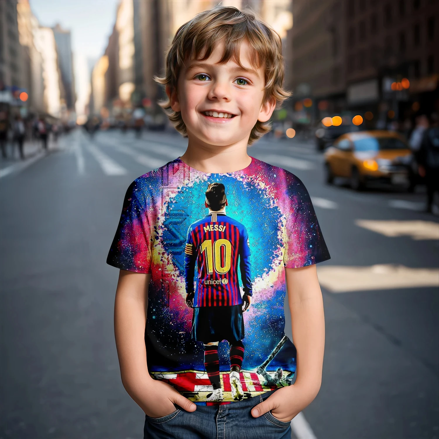 Детская Футболка С Короткими Рукавами Милый Мультяшный 3d Футбольный Дизайн