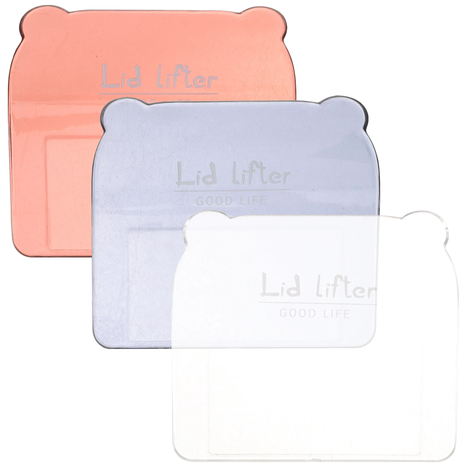 

3 Pcs Opener Toilet Seat Lifter Lifting Handle Lid Decapper Bathroom Polystyrene Cute