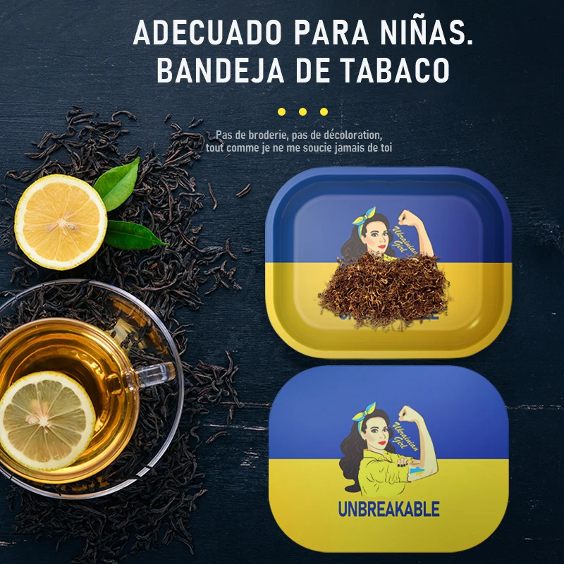 

180X140mm Rolling Plate with Ukrainian Combat Female Soldiers Pattern rolling tray for girls поднос accesoires