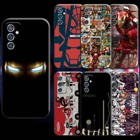 marvel avengers iron man for samsung a11 a21s a31 a32 a41 a51 a71 a52 a72 4g 5g phone case soft liquid silicon silicone cover