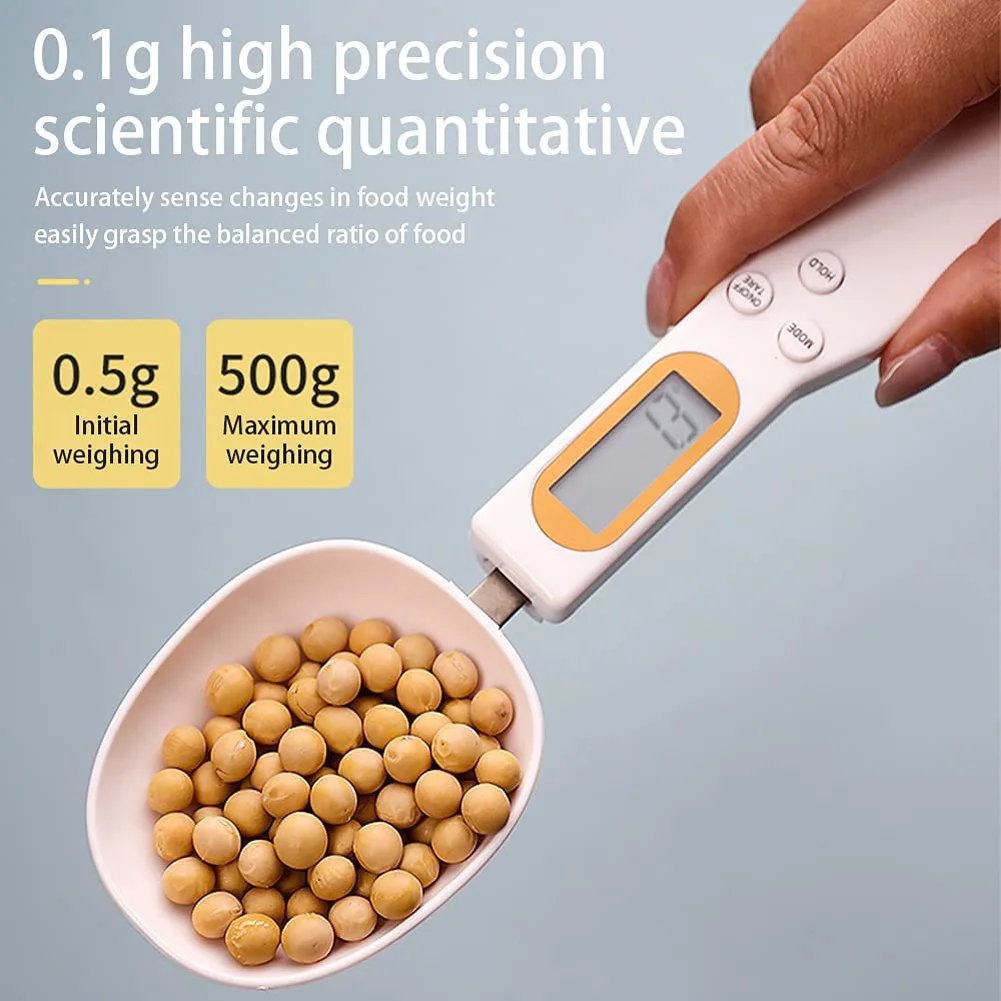 

500g/0.1g Precise Digital Measuring Spoons Electronic LCD Digital Spoon Weight Volumn Food Scale Gram Mini Kitchen Scales Tools