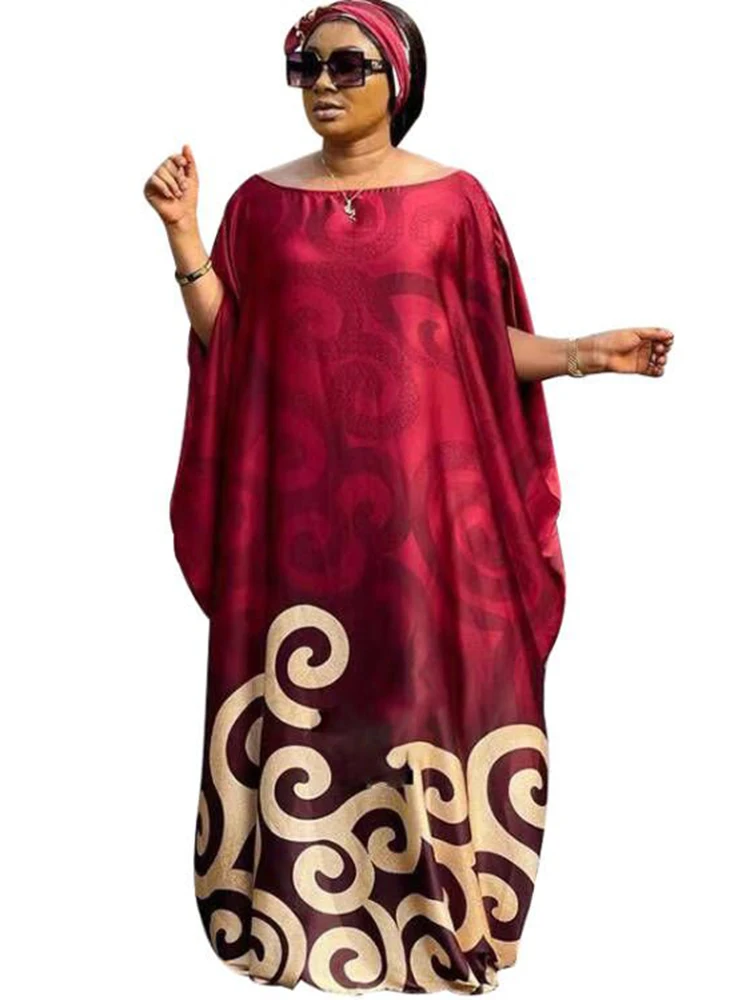 

4XL Plus Size Maxi Dresses Women Half Batwing Sleeve Loose Robe Summer New Fashion Print Streetwear Oversize Long Dress Vestidos