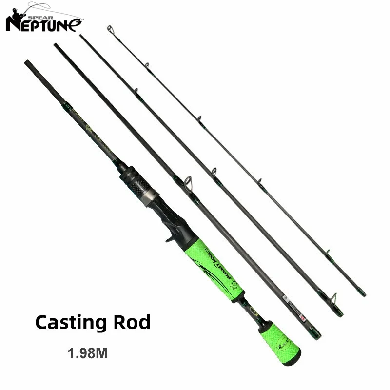 

New Fishing Rod 1.98m Portable Lure Rod Spinning Casting Fiber Carbon Fishing Rods Ultralight Travel Fishing Pole 4 Sections
