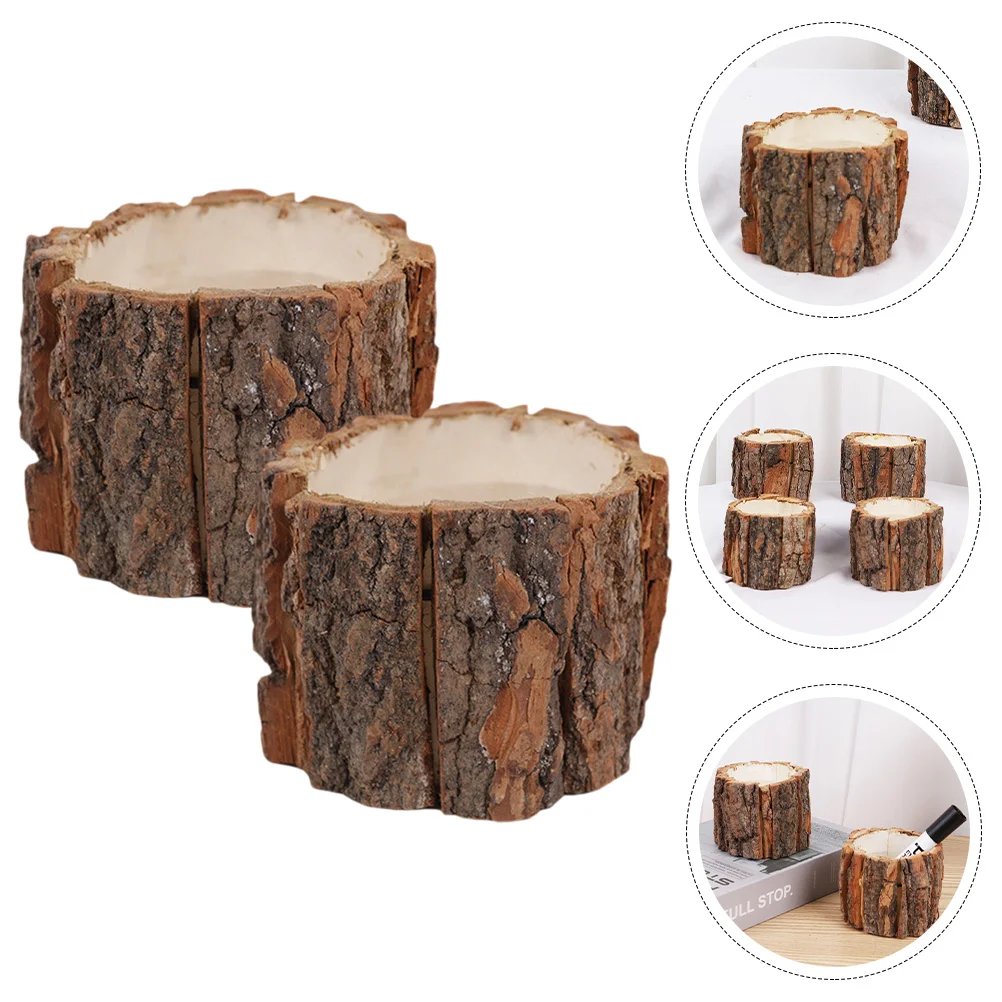 

Pen Holder Organizer Desk Storage Desktop Decorative Box Wood Marker Wooden Holders Stationary Office Cute Tabletop Bucket