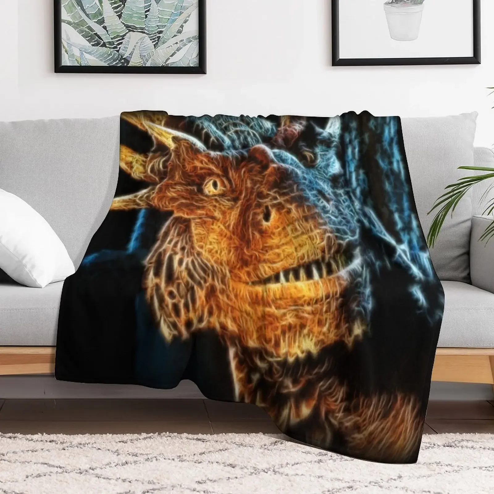 Draco The Dragon From Hit Dragonheart декоративное одеяло для диванов многофункциональные одеяла