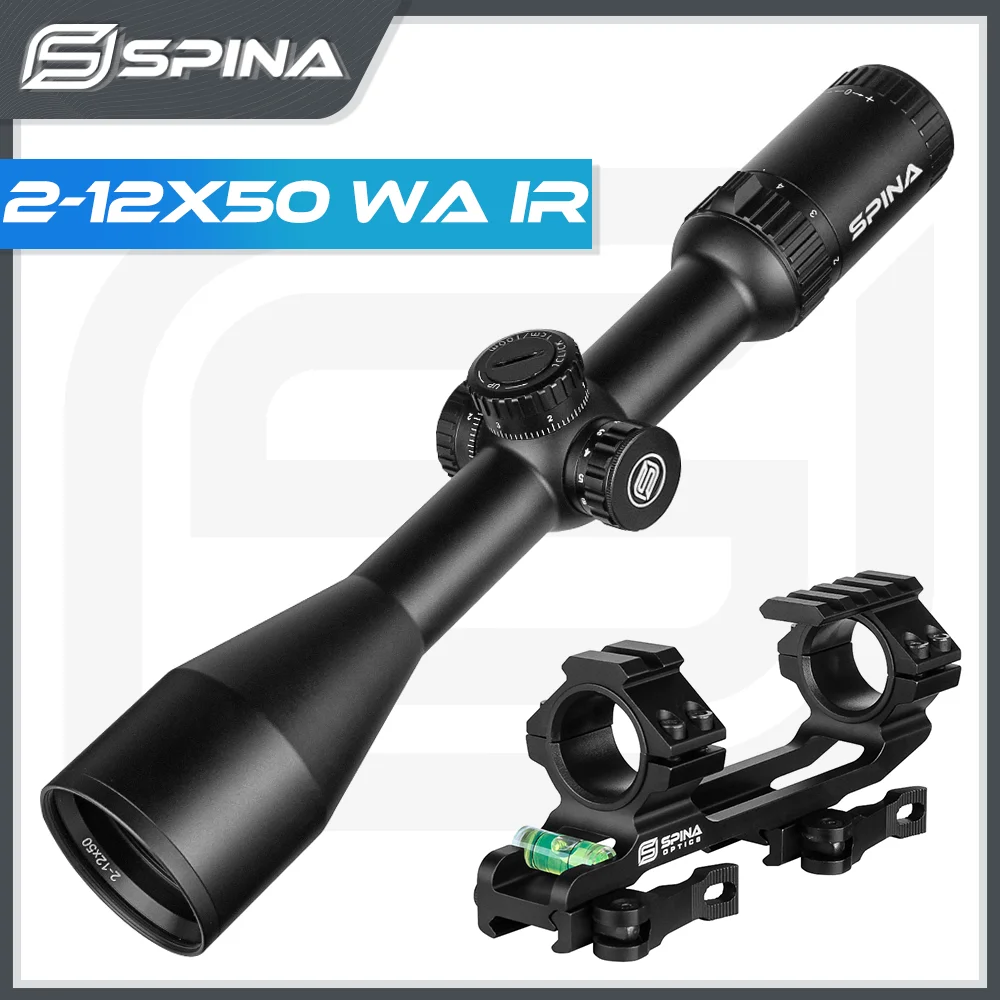 

SPINA OPTICS Tactical Hunting 2-12X50 WA IR 저격총 Optical scope for Airsoft Rifle Air gun lunette carabine with Scope mount