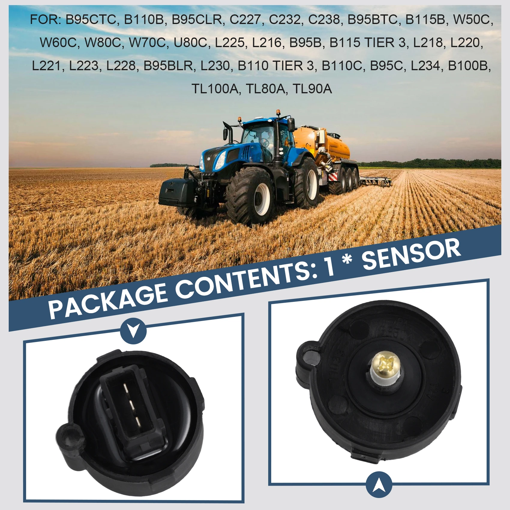 Датчик уровня топлива 87612475 для New Holland B115B B95B L225 L216 L220 L22 L234 TL80A TL90A