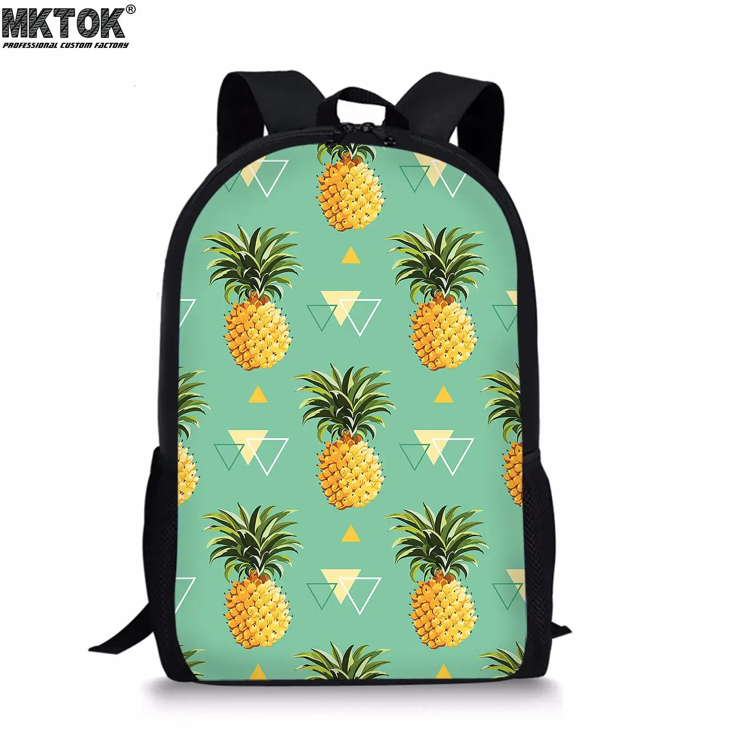 Cartoon Colorful Pineapple Print Girls School Bags Lightweight Designed Kids Rucksack Fashion Teenagers Backpacks Free Shipping