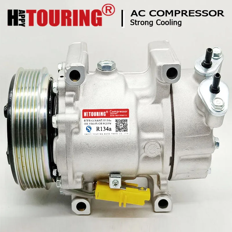 SD6V12 КомПРОСОР кондиционера переменного тока для PEUGEOT 206 307 PARTNER Bipper 1438 1439F 1439 1430 1438F