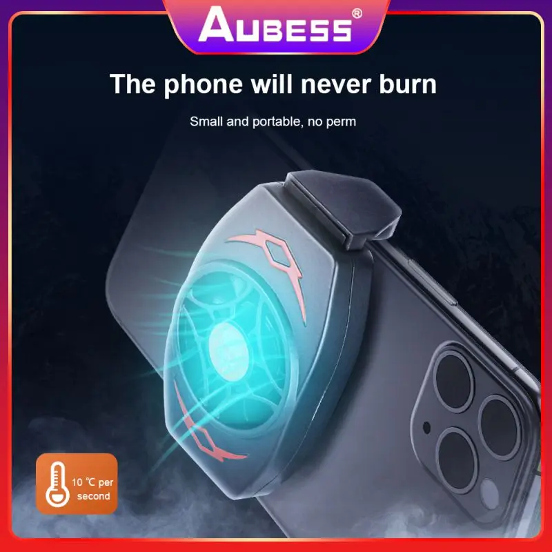 

Mute Phone Cooling Fan Game Cooler Strong Wind Mobile Phone Radiator Fast Cooling Device Mobile Game Accessories