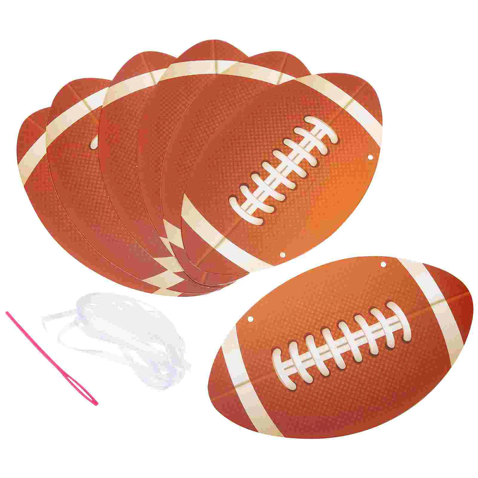 

4Pcs Delicate Creative Decorative Football Theme Buntings Rugby Banners Football Theme Party Decors Rugby Theme Party Decors
