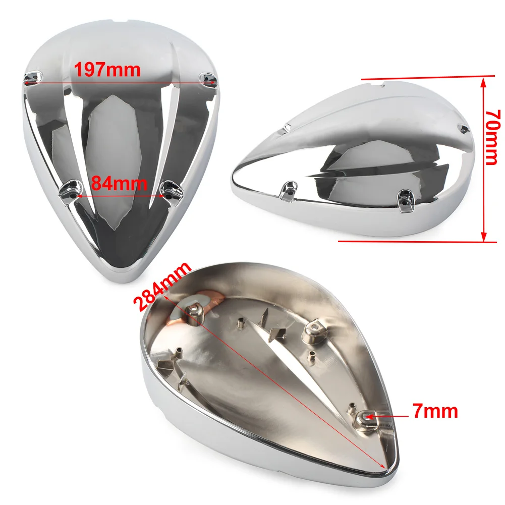 Крышка фильтра воздухозаборника мотоцикла хромированный/глянцевый черный для