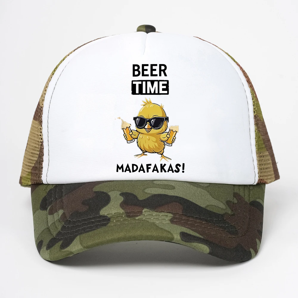 Фото Бейсболка Drunk Chick Beer Net, летняя, унисекс, повседневная, регулируемая, сетчатая, в стиле тракер, модная, дышащая, солнцезащитная, с застежкой Snapback №5