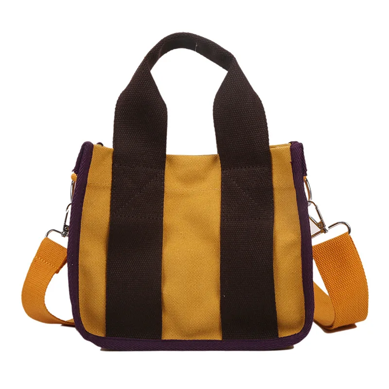 Foreign Girl Canvas Small Bag Female 2022 Spring and Summer New Fashion Messenger Bag Leisure Fashion Handbag