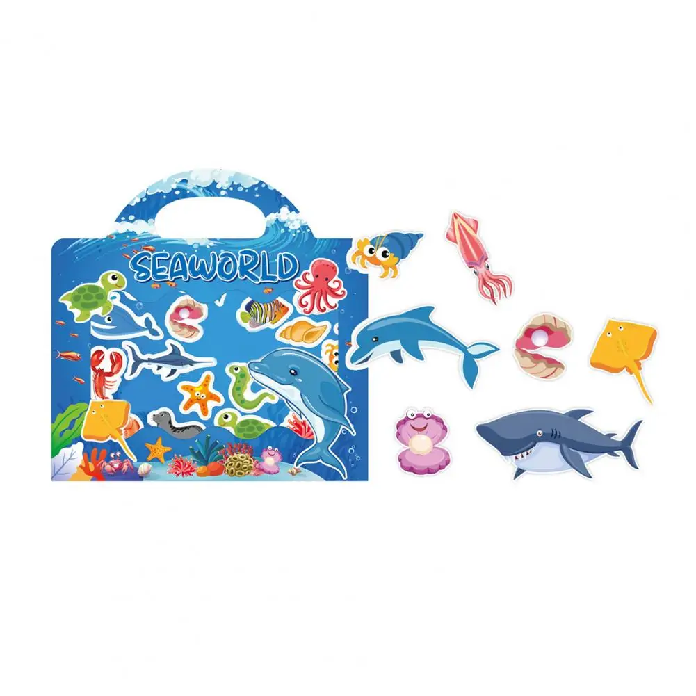 

Познавательная игрушка Премиум класс Водонепроницаемая Дошкольная животная занятая книга игрушка подарок Детская Липкая Книга познавательная детская игрушка