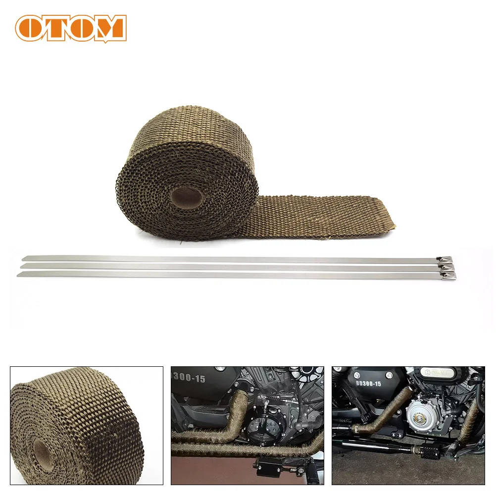 

OTOM мотоциклетная тепловая защита 5 м, обмотка, выхлопная Тепловая лента, трубы, экраны, анти-ожоги, теплоизоляция, высокотемпературная ткань,...