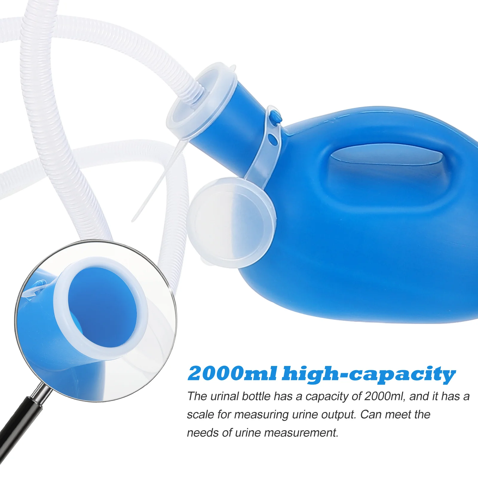 1 шт. портативный пластиковый горшок для мочеиспускания с трубкой |