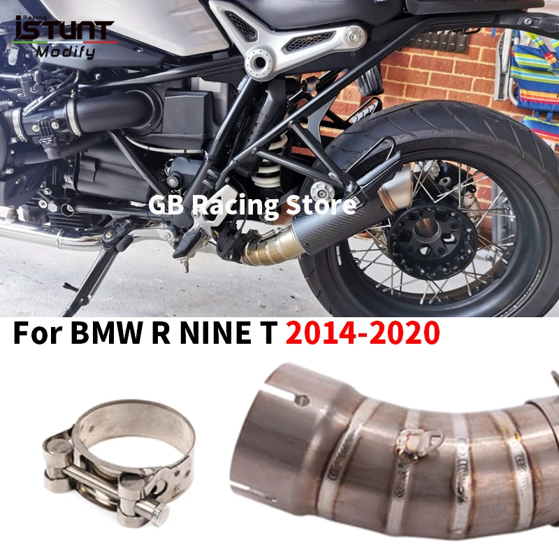 Slip On For BMW R NINE T RNINET 2014 - 2019 2020 Motorcycle Exhaust Escape Moto Modified Titanium Alloy 60mm Middle Link Pipe